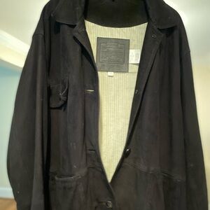 Black Coach suede barn jacket